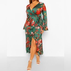 Floral Print Wrap Dress